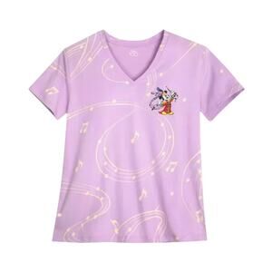 Disney 100 Special Moments Conductor Mickey Mouse Purple V-Neck M